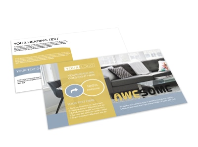 Furniture & Interior Design Postcard Template preview