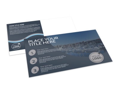 Boat & Watercraft Insurance Postcard Template preview