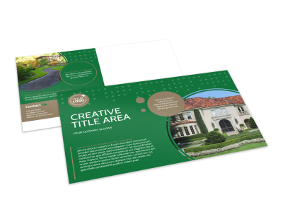 Beautiful Home Landscape Postcard Template preview