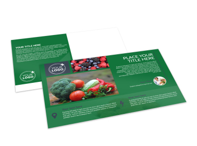 Nutritional Consultant Postcard Template preview