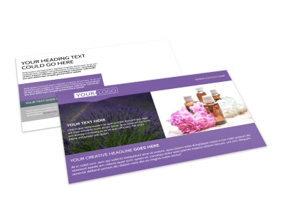 Essential Oils Postcard Template preview