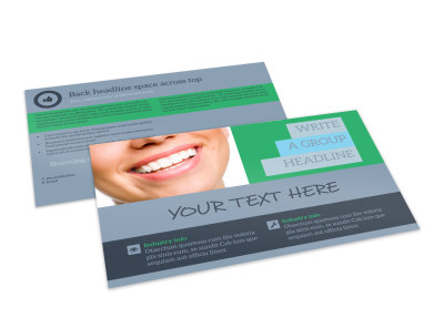 Friendly Smiles Dentistry Postcard Template preview