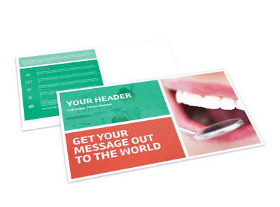 Premier Dental Clinic Postcard Template preview