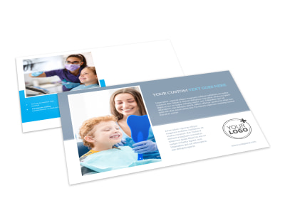 Pediatric Dental Care Postcard Template preview