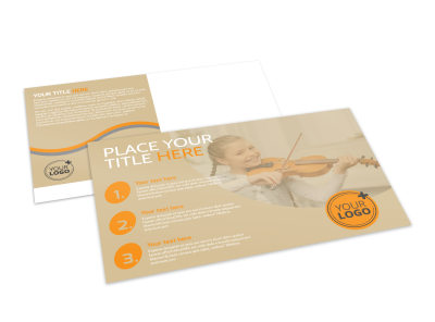 Just Beginning Music Lessons Postcard Template preview