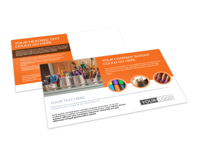 Art Materials Postcard Template preview