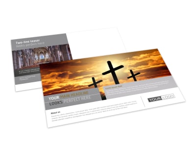 Church Informational Postcard Template preview