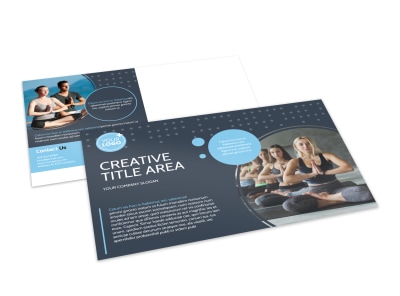Yoga Center Postcard Template preview