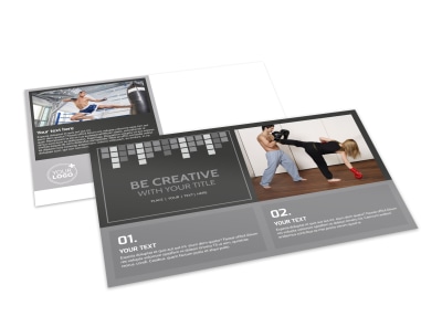 Uptempo Kickboxing Postcard Template preview