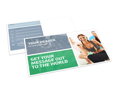 Get Fit Gym Postcard Template preview
