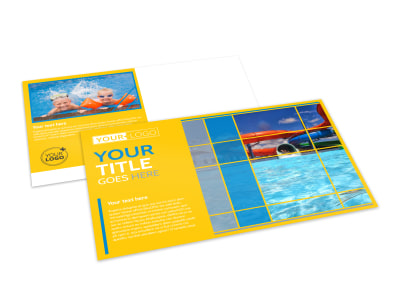 Water Park Postcard Template preview