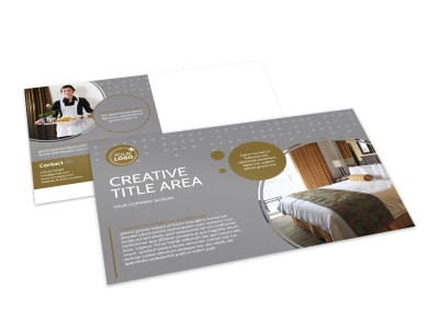 Elegant Bed & Breakfast Postcard Template preview