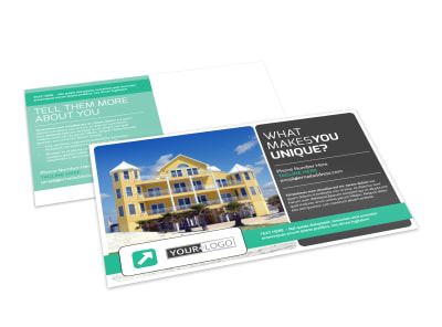 Vacation Home Rental Postcard Template preview