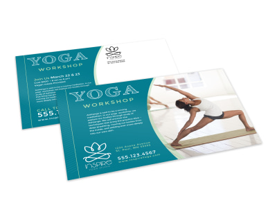 Yoga Workshop Postcard Template preview