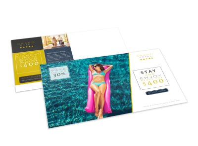 Stay & Enjoy Hotel Special Offer Postcard Template preview