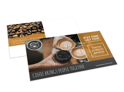 Wednesday Coffee BOGO Postcard Template preview