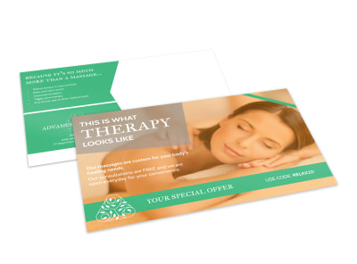 Holistic Physical Therapy Postcard Template preview