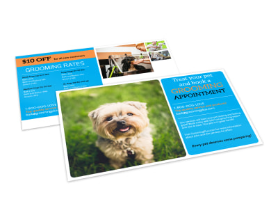 Grooming Appointment Postcard Template preview