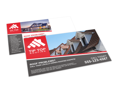 Roofing Postcards Template Preview