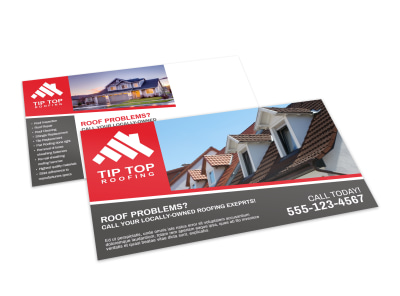 Roofing Problems Postcard Template preview