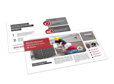 Red & White HVAC Postcard Template preview