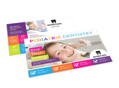 Pediatric Dentistry Postcard Template preview