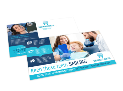 Smiling Teeth Postcard Template preview