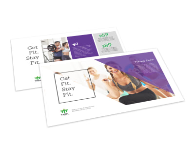 Clean Fitness Postcard Template preview