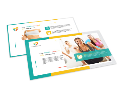 Healthy Gym Postcard Template preview