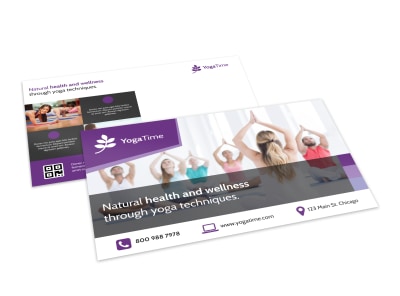 Yoga Wellness Postcard Template preview