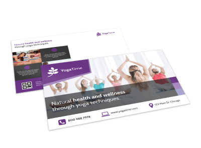 Yoga Postcards Template Preview