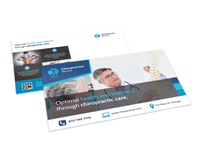 Chiropractic Care Postcard Template preview