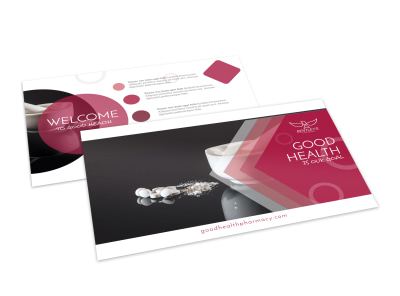 Good Health Pharmacy Postcard Template preview