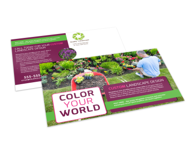 Landscaping Postcards Template Preview