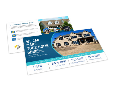 Home Pressure Washing Postcard Template preview