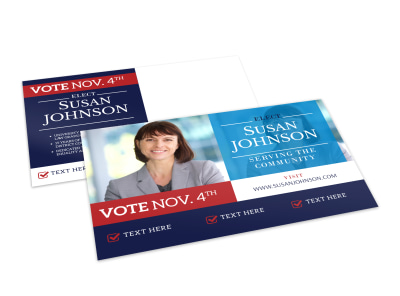 Election Campaign Postcard Template preview