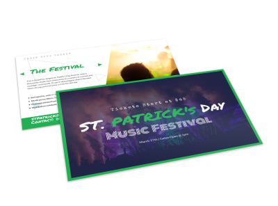Saint Patrick's Day Festival Postcard Template preview