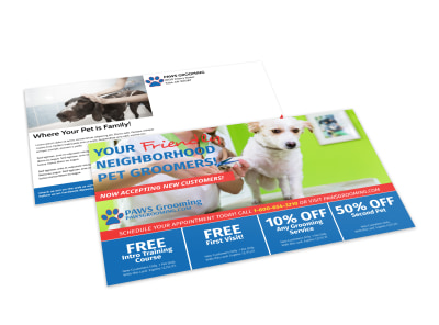 Dog Grooming Postcard Template ggj3u2dus5 preview