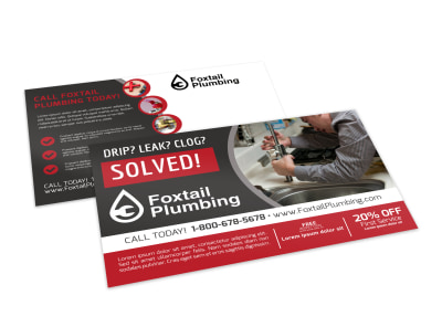 Plumbing Postcard Template s8gxb05sgi preview