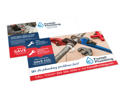 Plumbing Postcard Template nqqw8jqzte preview