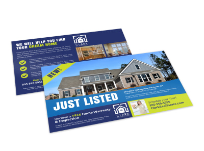 Just Listed Real Estate Postcard Template p8negpstt2 preview
