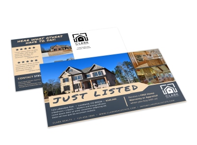 Just Listed Real Estate Postcard Template jxcsdq5lte preview