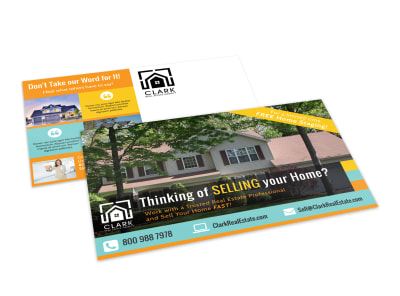 Thinking Of Selling Real Estate Postcard Template pyjjov8phy preview