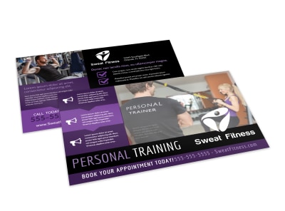 Personal Training Services Offered Postcard Template uwf1ti2p6x preview