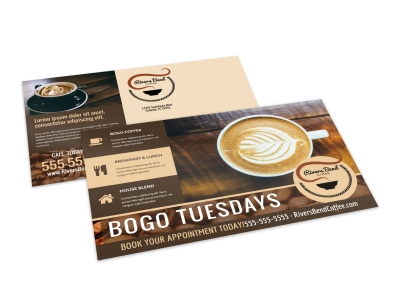 BOGO Coffee Shop Postcard Template m4pvemcc2b preview