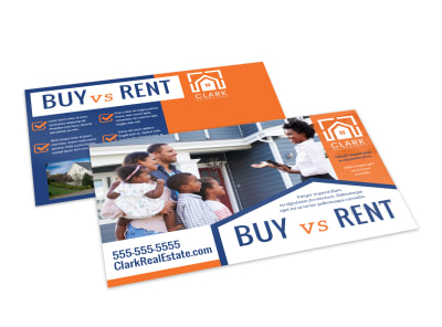 Buy vs Rent Real Estate Postcard Template 7gy35wtd1c preview
