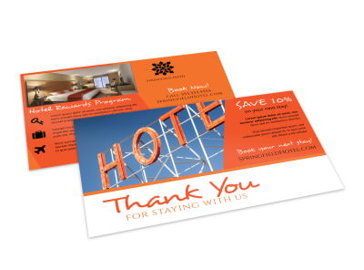 Hotel Thank You Postcard Template l8e933pbbu preview