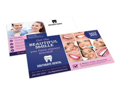 Teeth Whitening Dental Postcard Template pjc4c03qyr preview