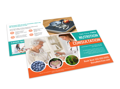 Nutrition Consultation Postcard Template xposymqjen preview