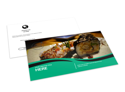 Fresh Sushi Postcard Template 2 preview